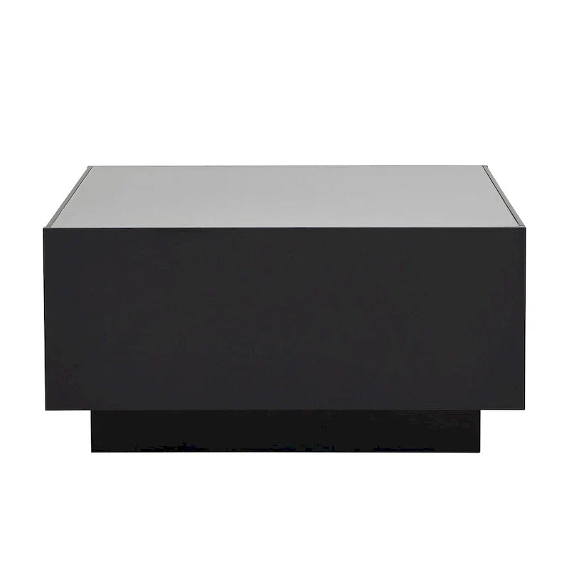 Table basse LED avec plateau en verre trempé dépoli