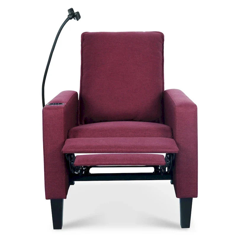 Canapé inclinable réglable avec porte-gobelet et pochette de rangement