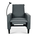 Canapé inclinable réglable avec porte-gobelet et pochette de rangement