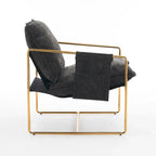 Fauteuil d'appoint avec cadre en métal (Lot de 2)