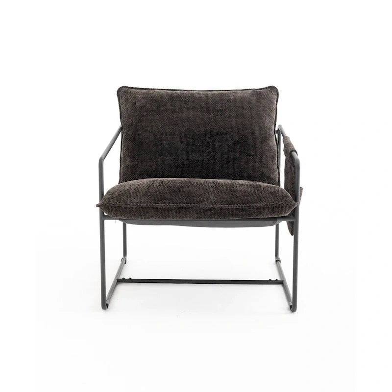Fauteuil d'appoint avec cadre en métal (Lot de 2)