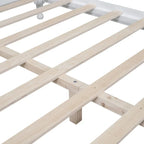 Lit plateforme en pin avec tête de lit