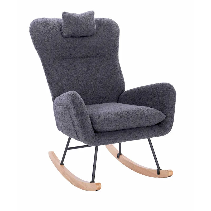 Fauteuil à bascule rembourré pour chambre d'enfant, salon et chambre à coucher