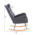Fauteuil à bascule rembourré pour chambre d'enfant, salon et chambre à coucher