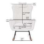 Fauteuil à bascule rembourré pour chambre d'enfant, salon et chambre à coucher