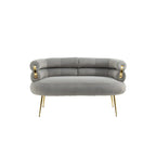 Fauteuil d'appoint en velours avec pieds en métal