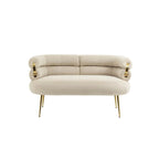 Fauteuil d'appoint en velours avec pieds en métal
