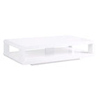 Table basse 48" Euro laquée blanche moderne